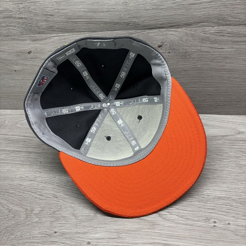 NFL Cleveland Browns New Era 59Fifty Fitted Hat Size 7 1/4 Brown Orange Brimmed - Picture 7 of 11